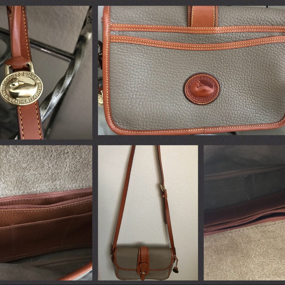 Dooney & Bourke tan body crossover purse.
